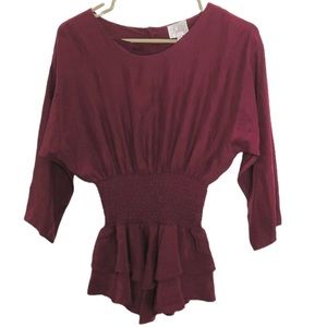 Parker peplum silk blouse